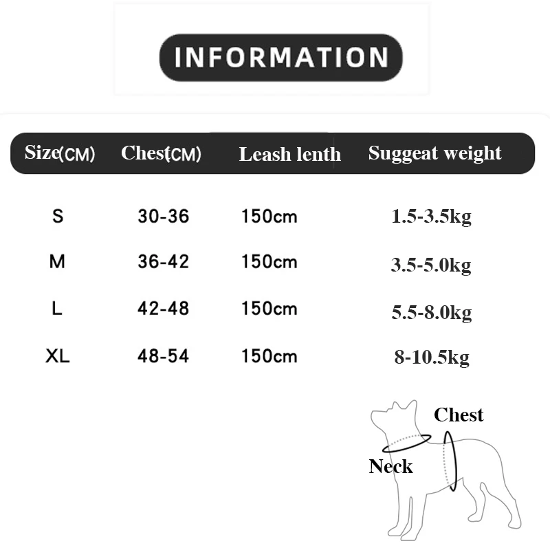 

Cat Dog Adjustable Harness Vest Collar Nylon Mesh Vest Reflective Walking Leash Set For Chihuahua Pug Small Medium Dog Cat Pet
