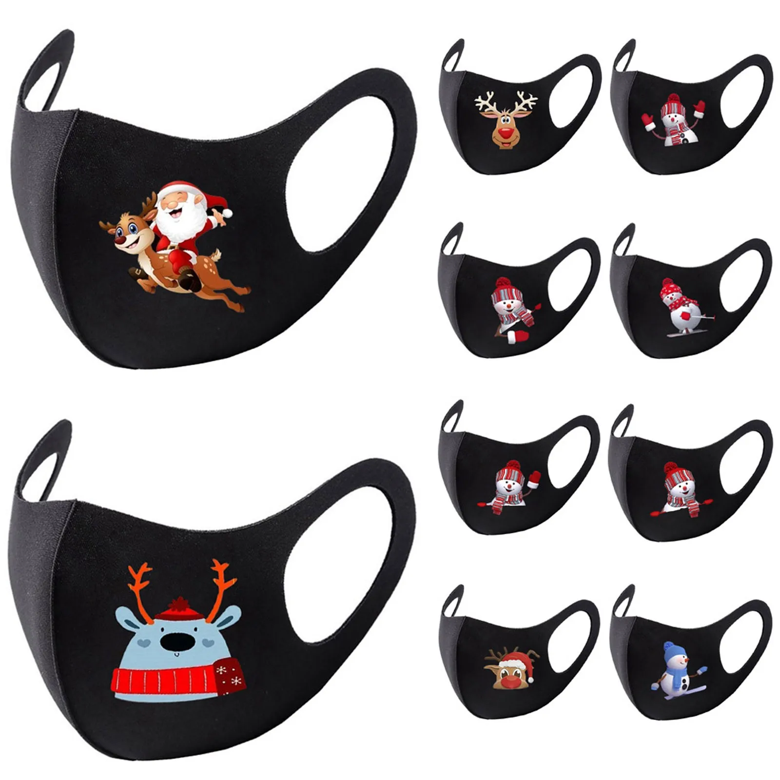 Красочные рождественские Вечерние Маски для лица унисекс маски с изображением