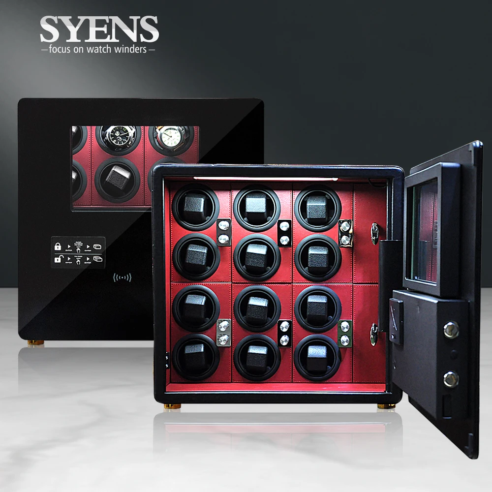 Роскошная безопасная коробка для намотки часов 12 автоматических шкафов стальная