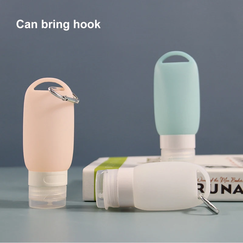 Keychain Silicone Refillable-Bottles Travel Empty Bottle Shampoo Container 38/60/90ml Mini Tube Squeeze-Bottle Portable Case HOT |