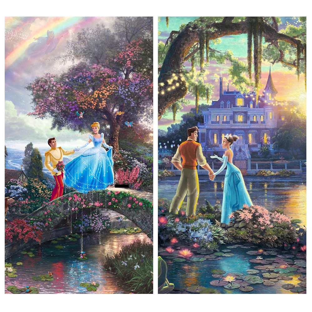 

5D Diy Diamond Painting Disney Prince and Princess Series Full Square Round Diamond Embroidery Mosaic Handmade Decoration Crafts