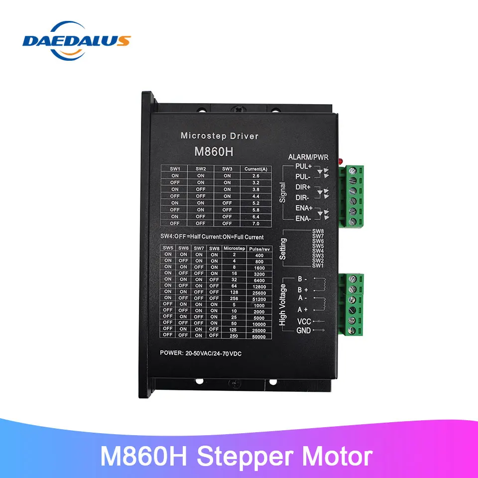 M860H Stepper Motor Driver 256 Subdivision AC/DC Universal 7A Two Phase Hybrid For CNC XYZ | Обустройство дома