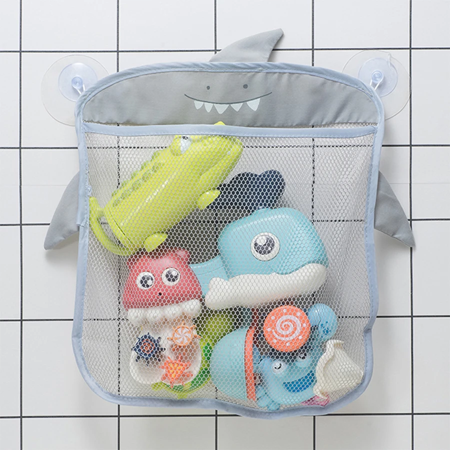 New Baby Bathroom Mesh Bag Sucker Design For Bath Toys Kids Basket Cartoon Animal Shapes Cloth Sand Storage Net | Игрушки и хобби