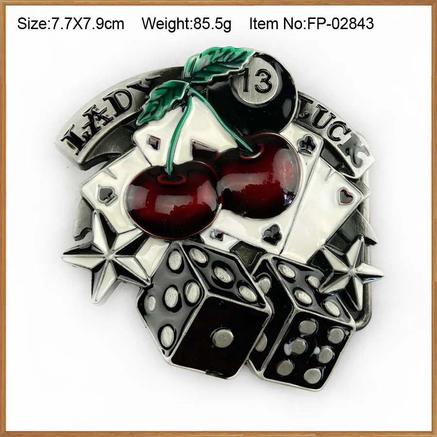 BuckleClub цинковый сплав Дамская удача игральные карты стандартный подарок