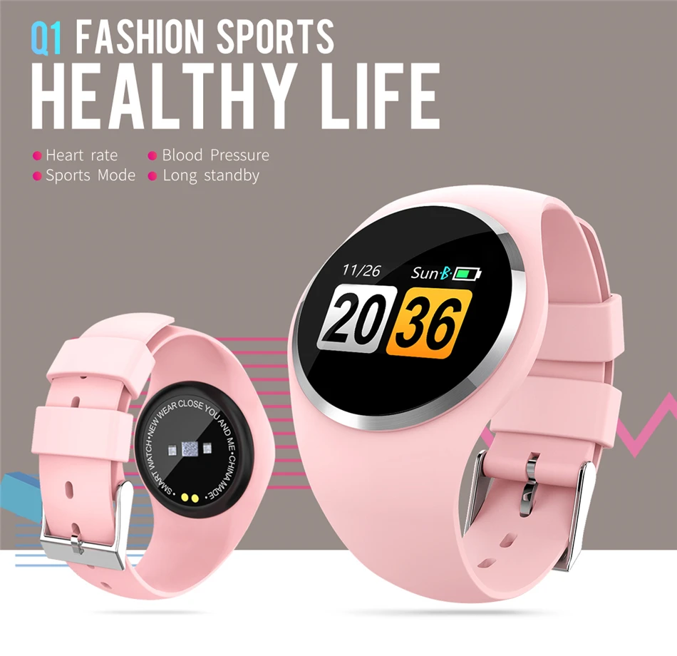 LIGE новые модные часы Smart Watch Для женщин физиологические напоминание о частоте пульса крови Давление монитор спортивные часы для IOS и Android