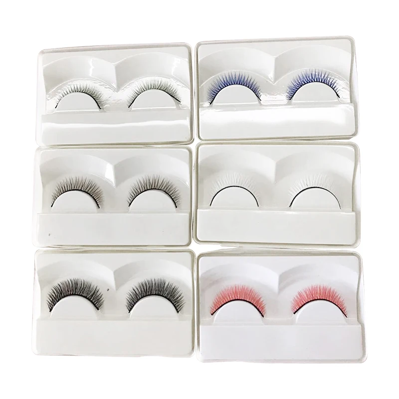 

One Pair 4D BJD doll eyelashes with 8 different colors black, brown, white, blue, red, yellow, purple and green doll accessories