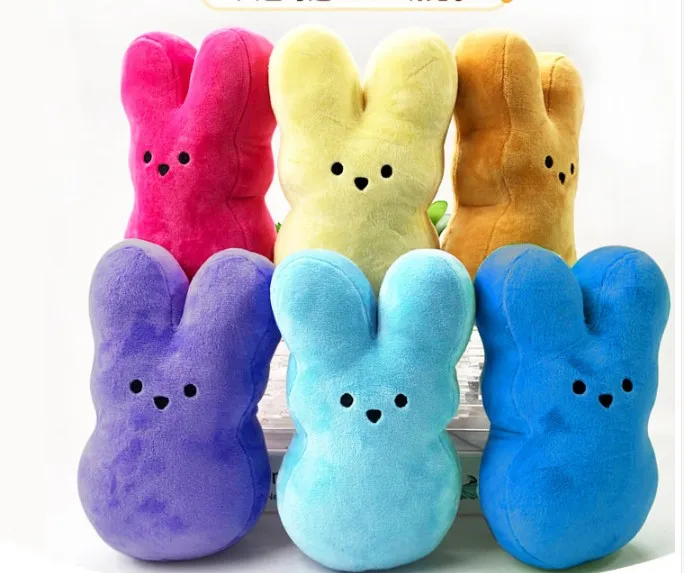

Новое поступление 2021, плюшевый кролик Peeps, мягкая набивная кукла-животное для мальчиков и девочек, подарок на день рождения, пасхальные игру...