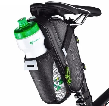 Сумка на седло велосипеда с карманом для бутылки воды водонепроницаемая сумка