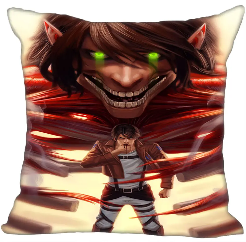 Чехол для подушки под заказ с рисунком аниме атака на кожу домашний декор спинка