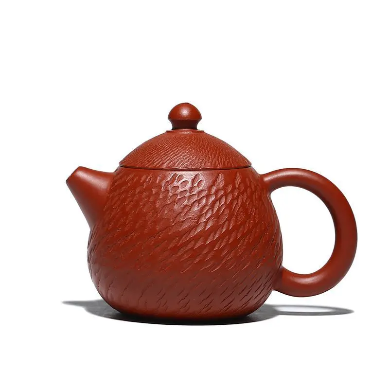 

Dragon egg purple clay teapot yuzhongsha teapot raw material Dahongpao teapot hand carved goods