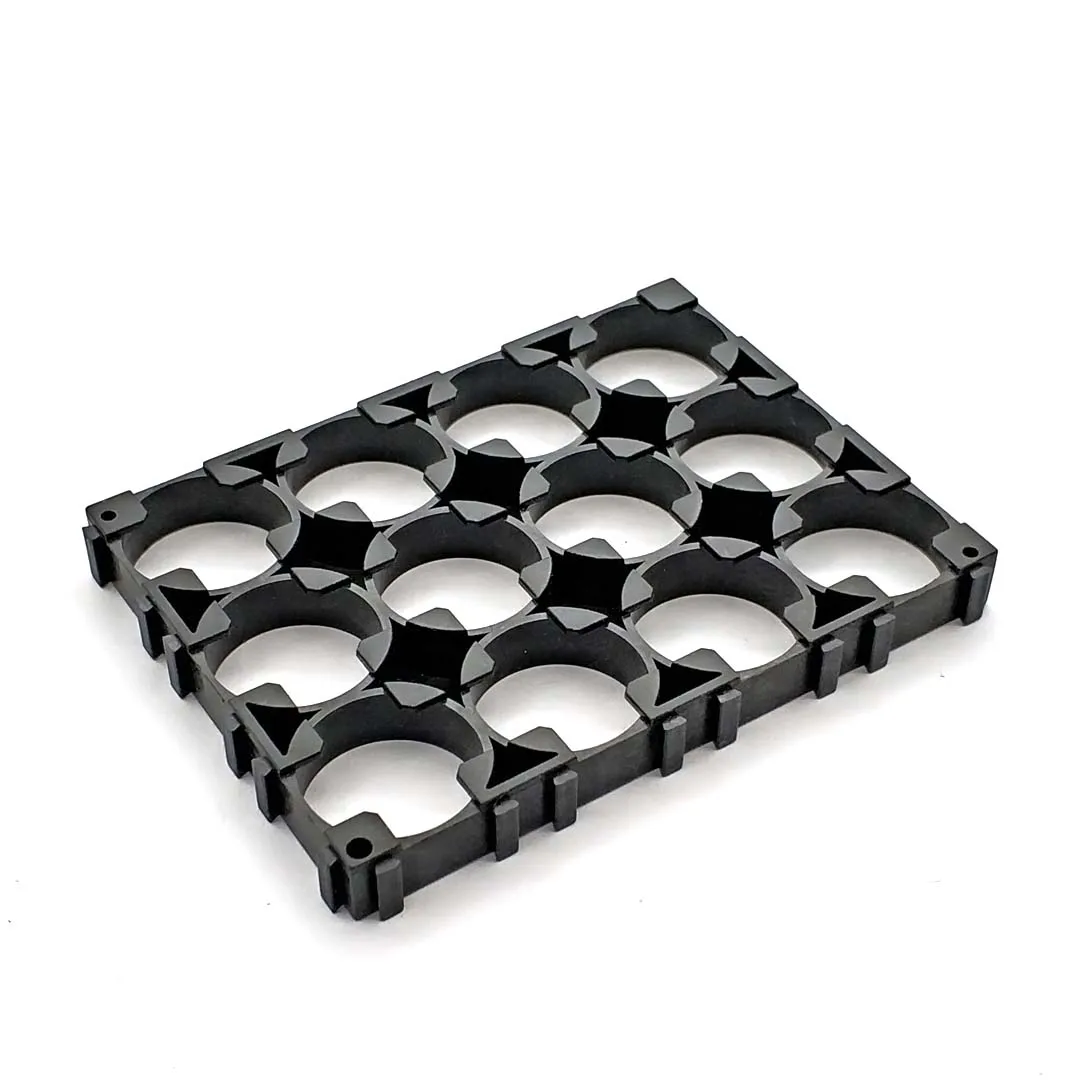 3*4 21700 Battery Holder Bracket Cell Safety Anti Vibration Plastic Brackets for Batteries Diameter 21.2mm Hole Pitch 23mm |