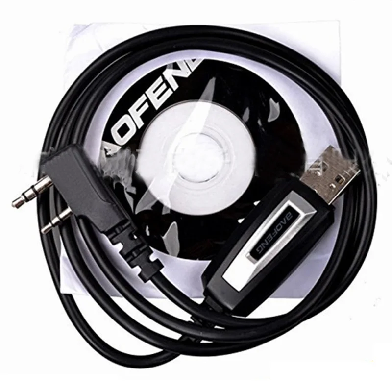 

Портативная рация Baofeng, 50 км, USB-кабель для программирования, для двухсторонней радиосвязи, детали UV5R K, драйвер порта с программным обеспечен...