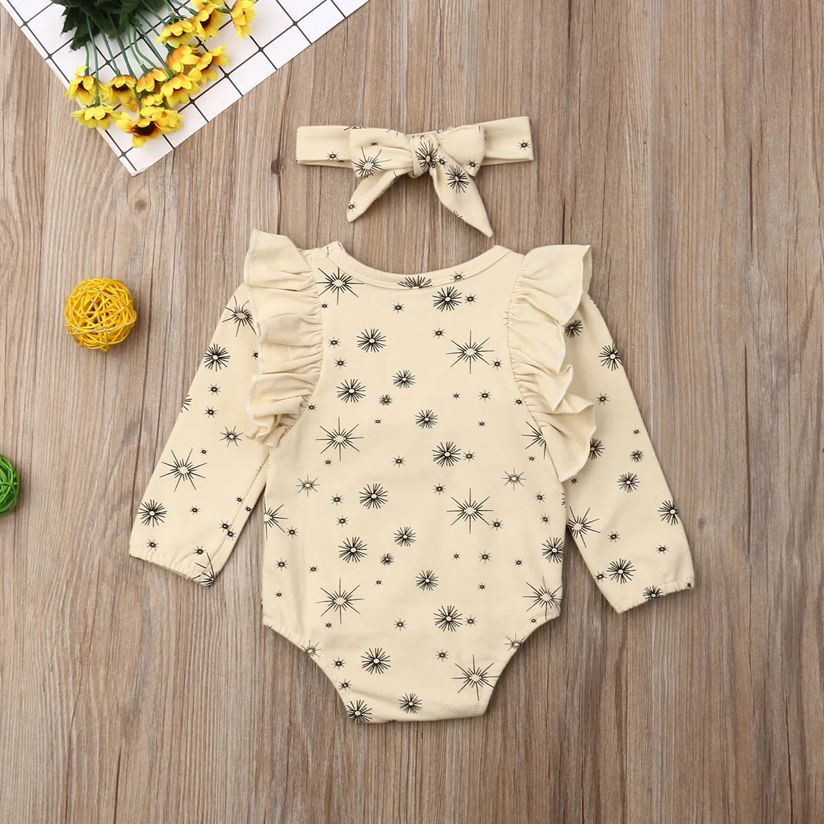 Uniesx/боди для новорожденных одежда из 2 предметов Комбинезоны младенцев хлопковая