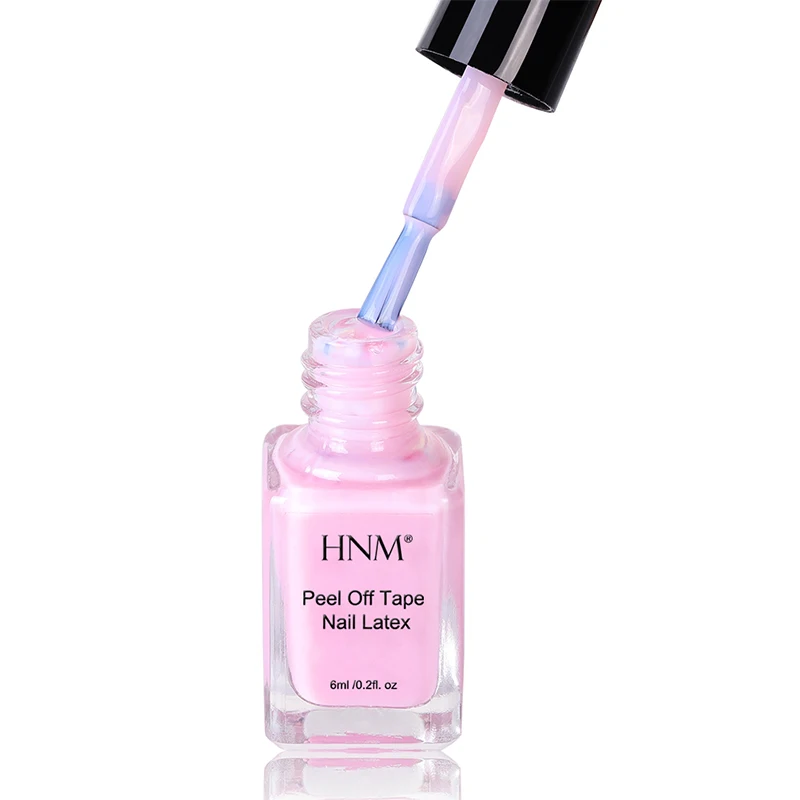 Pink HNM отклеить защитный гель лак для ногтей праймер для ногтей Клей для ухода за кожей ногтей латексный клей светодиодный светильник лак жидкость 6 мл - Цвет: Pink