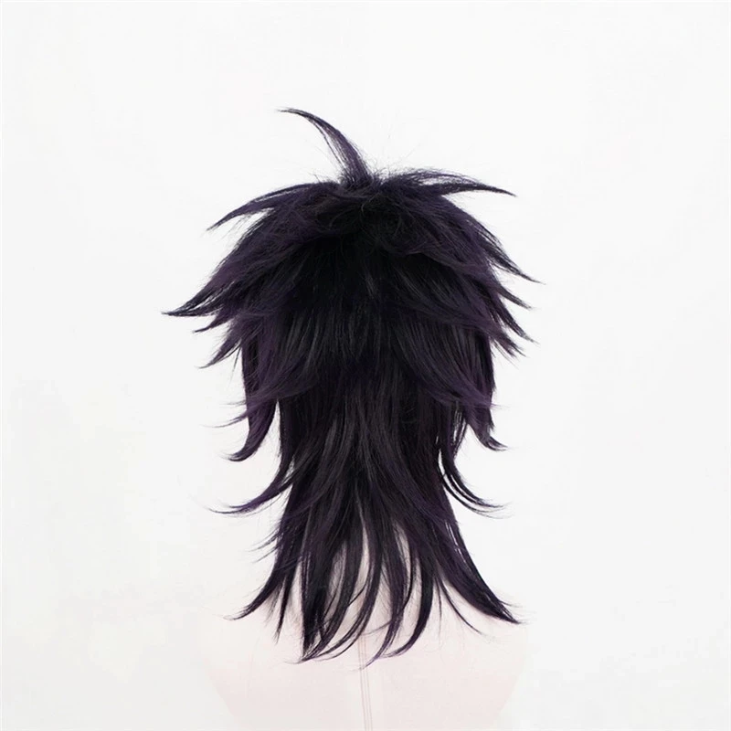 

Anime JoJo's Bizarre Adventure Narancia Ghirga Cosplay Wigs Short Mix Black Purple Synthetic Hair For Halloween Costume Party