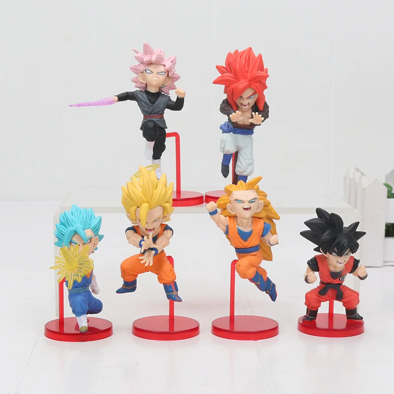 6 шт./компл. 5-7 см Dragon Ball Z Фос Сон Гоку Сын Гохан Вегета пикколо Kuririn Мастер Роши ПВХ, Коллекционная модель, футболка с рисунком персонажей игры «подарки - Цвет: 11 opp bag