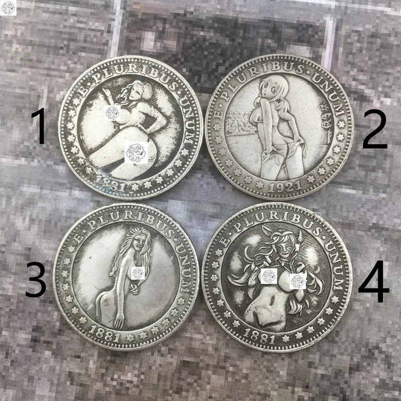 

American Rangers Sexy Coin Skull Silver Dollar Commemorative Collectible Coin Challenge Coin Gift