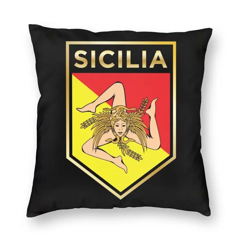 Подушка Sicilan с изображением щита и флага Сицилии украшение для дома - купить по
