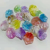 double colour acrylic cabbage shape loose diy beads jewelery findings fit for jewelry accessory 50pcsbag 17x15mm y1573