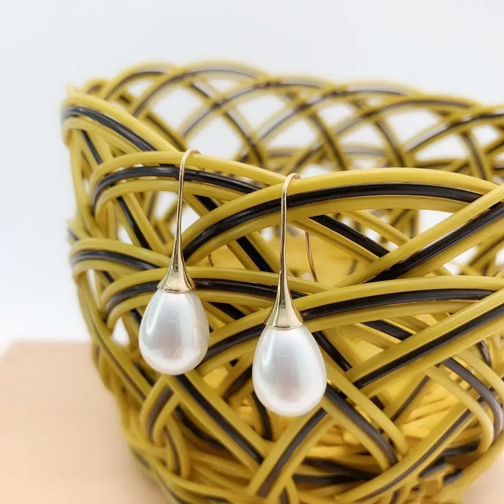 Золотые серьги с имитацией жемчуга модные ювелирные изделия свадебные подарки