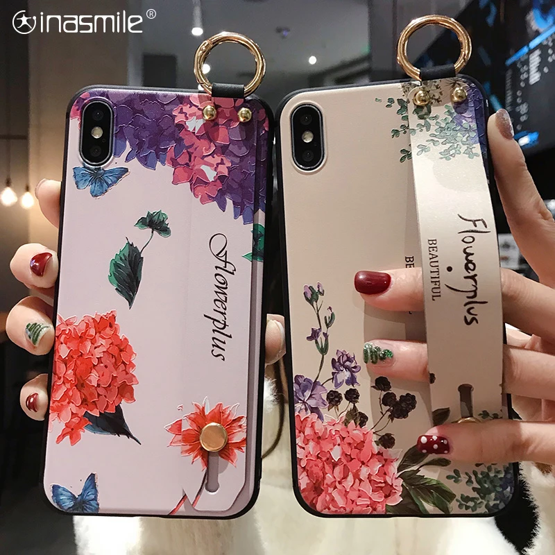 Симпатичный чехол на запястье для телефона Samsung S8 S9 S10 plus note 8 9 10 A20 A30 A40 A50 A60 A70 M20