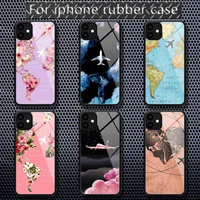 luxury world map travel phone case rubber for iphone 12 11 pro max xs 8 7 6 6s plus x 5s se 2020 xr 12 mini case