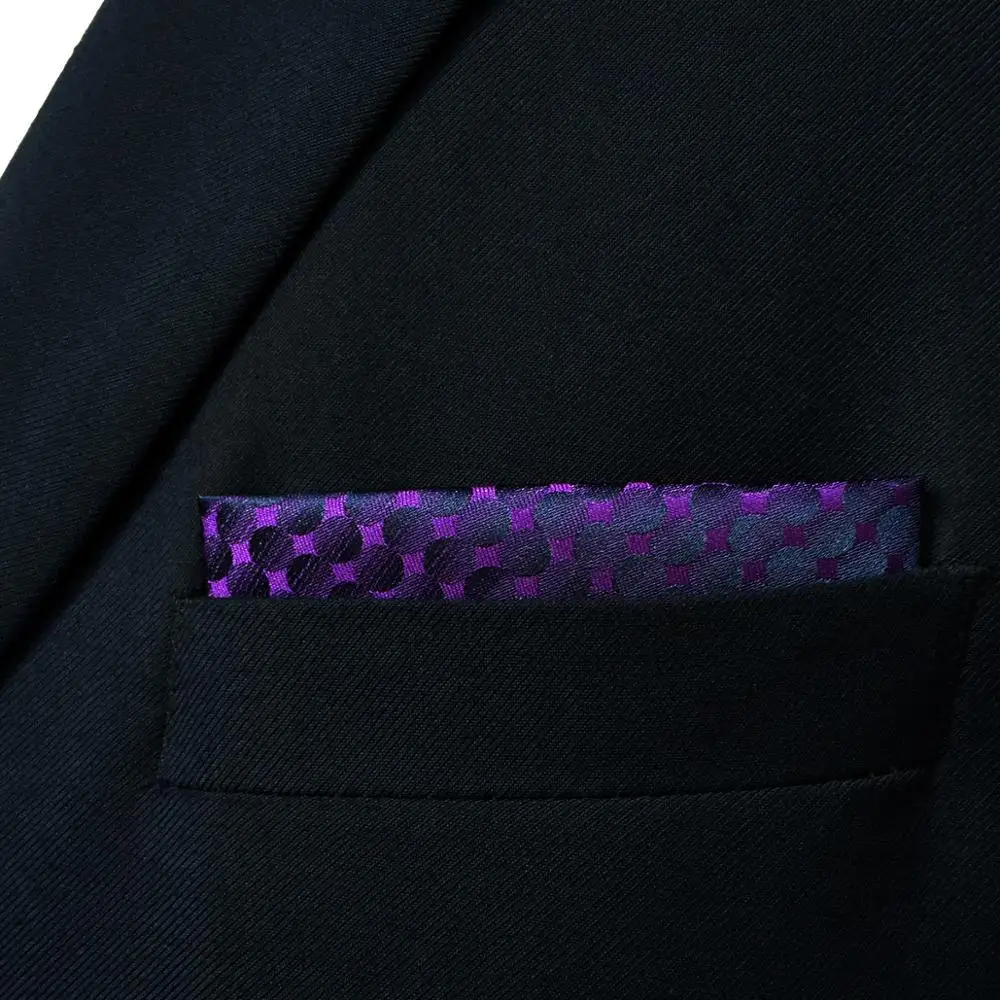 FH15 однотонный фиолетовый мужской карманный квадратный носовой платок модный