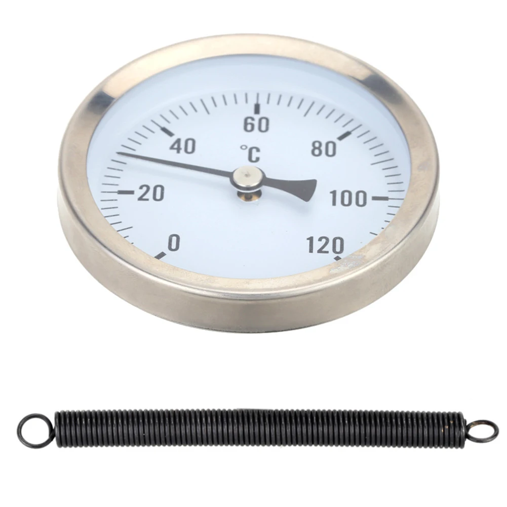Spring Fixing Waterproof Accurate Thermometer Industrial Stainless Steel Professional Mini Meter Practical Easy Mount Dustproof |