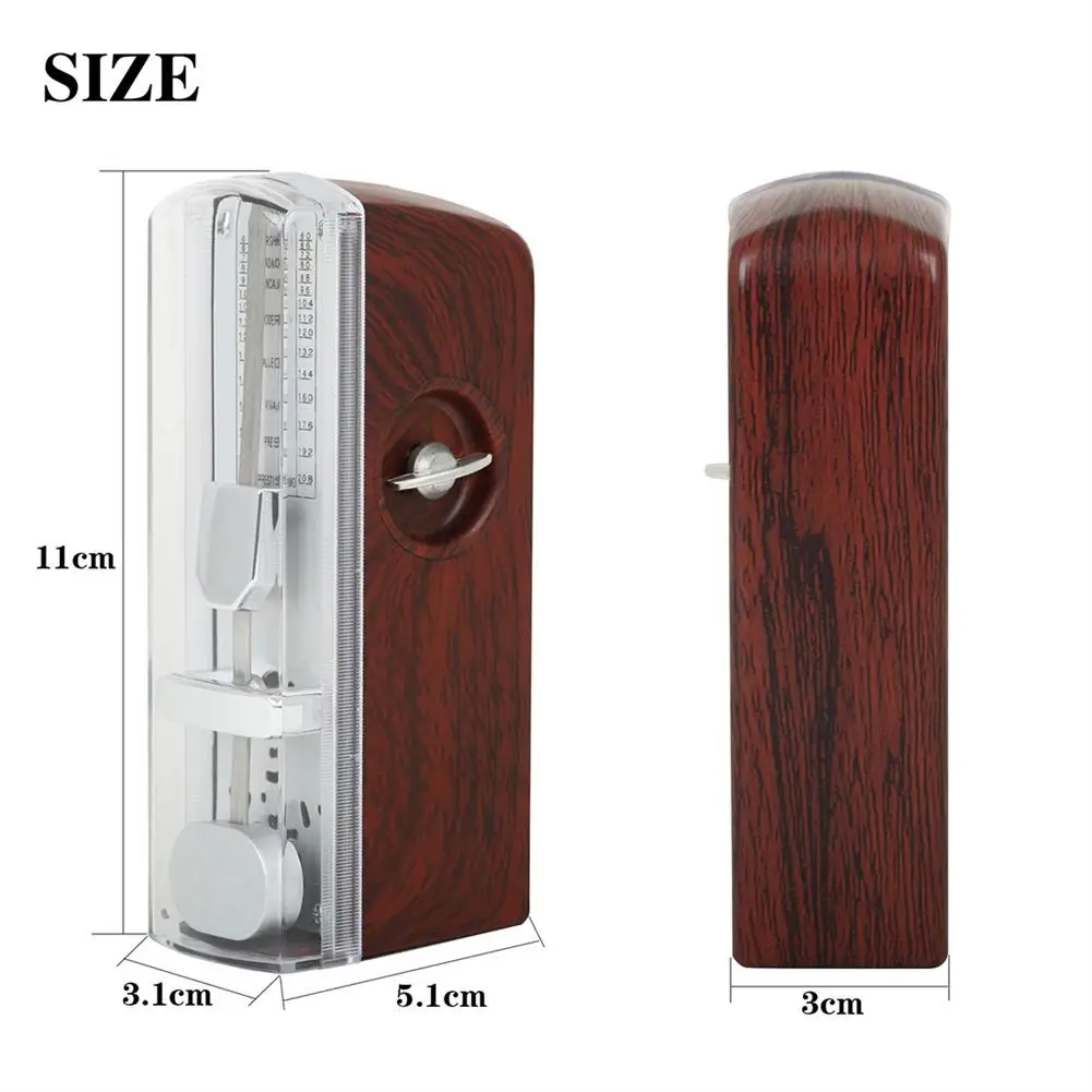 Piano Mechanical Metronome Precise Retro Metronome Pendulum Mahogany Color Metronome for Universal Piano Guitar Violin Musical