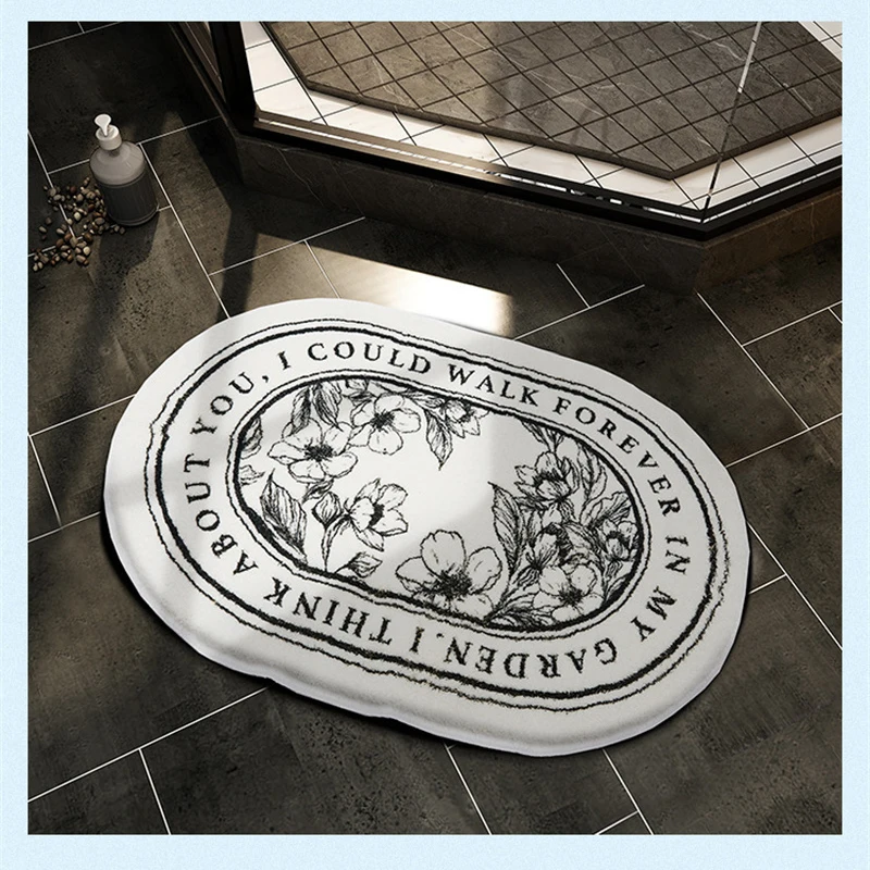 

Bathroom Large Area Rugs For Living Room Bedside Rug Water Absorbent Floor Mat Non-Slip Door Mats Tapis Nordic Ethnic Style Mat