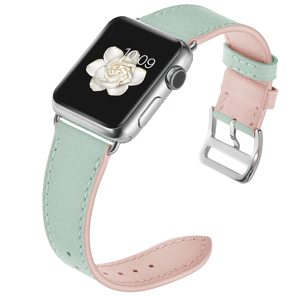 Fhx-26bx Kebitt из натуральной кожи женские тонкие Tour ремешок для наручных часов Apple Watch 6