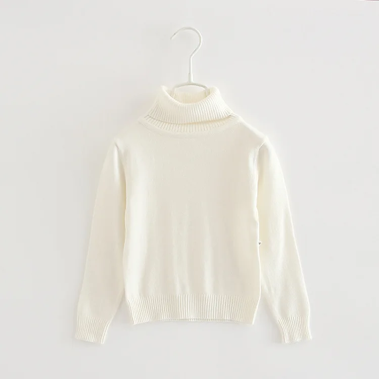 2021 Детский свитер Сезон весна-осень однотонные с высоким воротом для мальчиков и