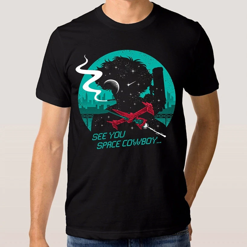 Ковбой Bebop аниме See You Space ковбойская Футболка мужская хлопковая футболка с