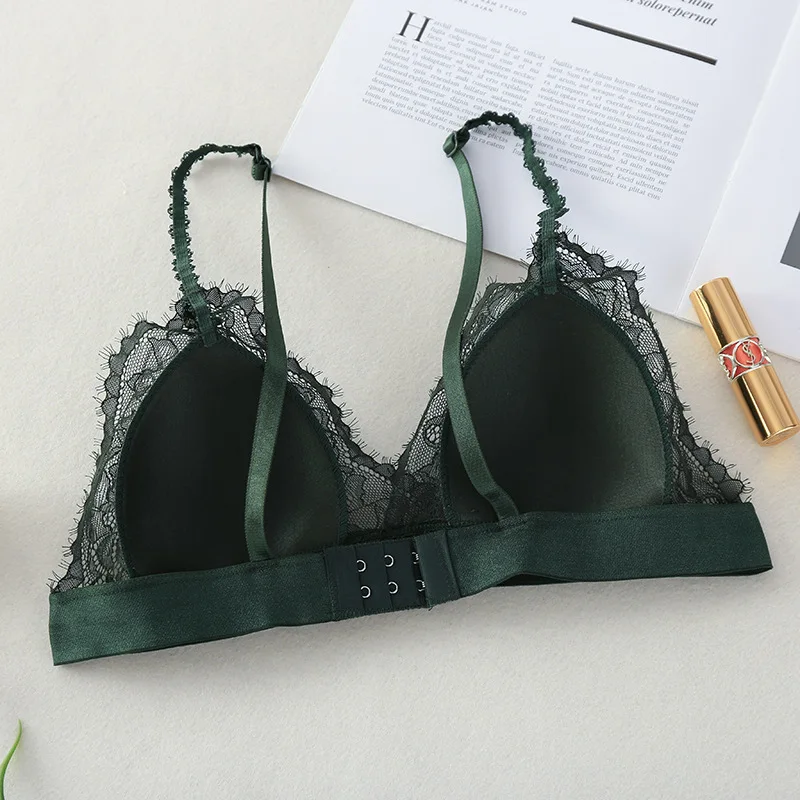 Women Lace Bras Push Up Brassiere Wirefree Ultrathin Bra Sexy Backless Bralette Comfortable Breathable Female Underwear#F