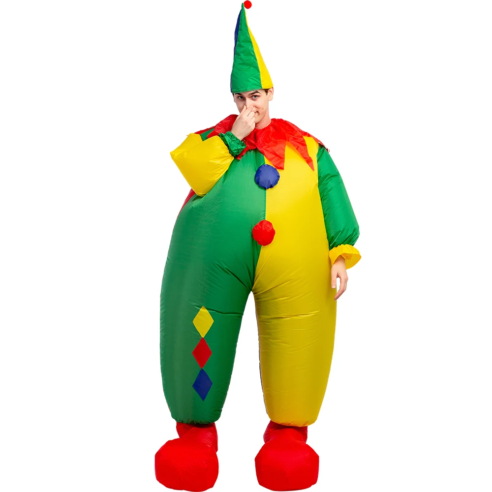 Надувной костюм клоуна для косплея забавный воздушный надувной нарядный