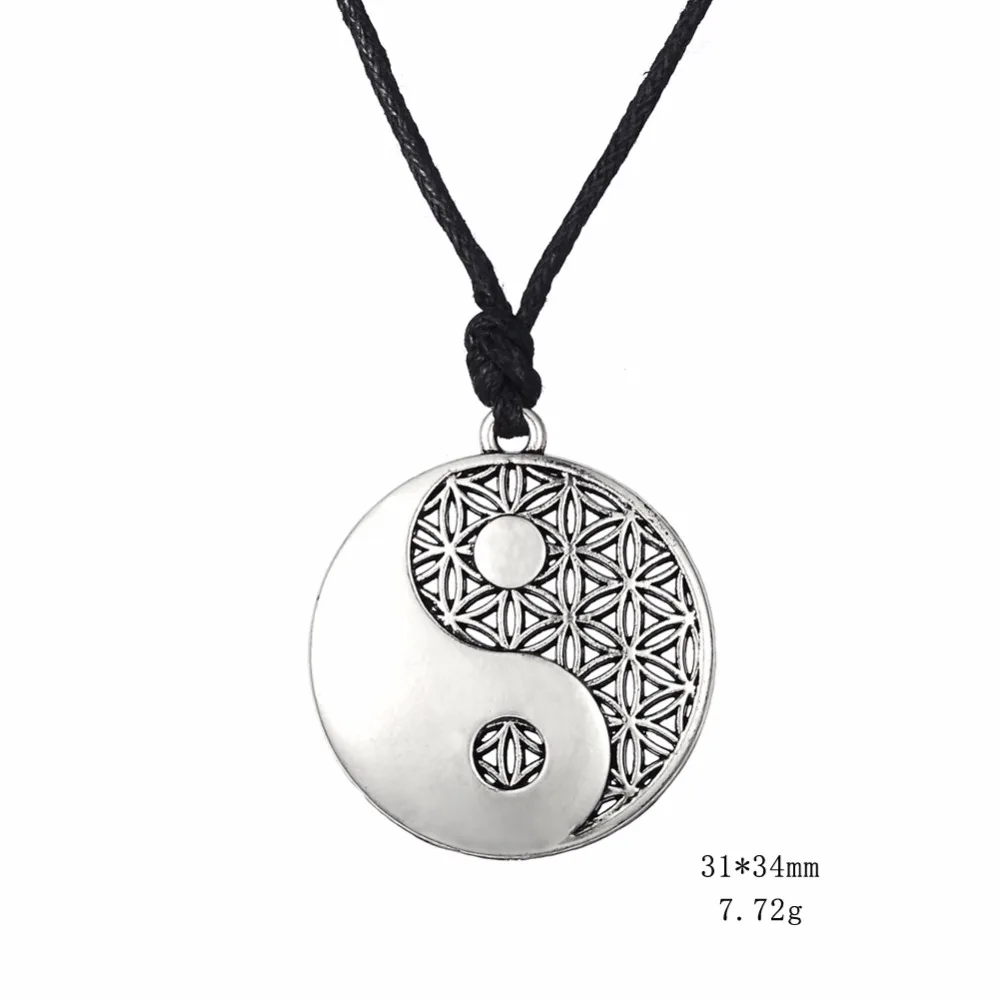 Lemegeton Yin Yang подвеска Taoist символ баланса ювелирные изделия Регулируемая