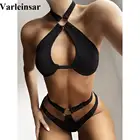 Новый сексуальный черный 2020 Холтер женский купальник бикини женский купальник комплект бикини из двух предметов Бразильский купальный костюм V1971