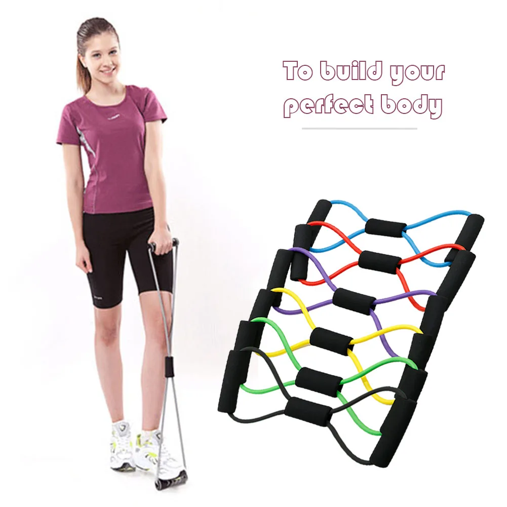 

8 Word Fitness Rope Resistance Bands Rubber Bands for Fitness Elastic Band Fitness Equipment Expander Workout Gym Exercise Train