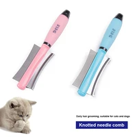 pet hair comb for cat dog hair remover double sided easy deshedding brush for cat grooming tool long small hair dog accessories