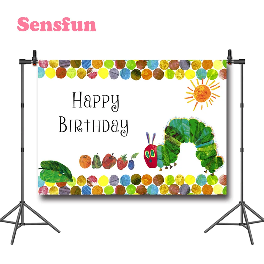 Sensfun пользовательские дети 1-й День Рождения Вечеринка фотографии фоны очень голый гусеница фото фон Высокое качество