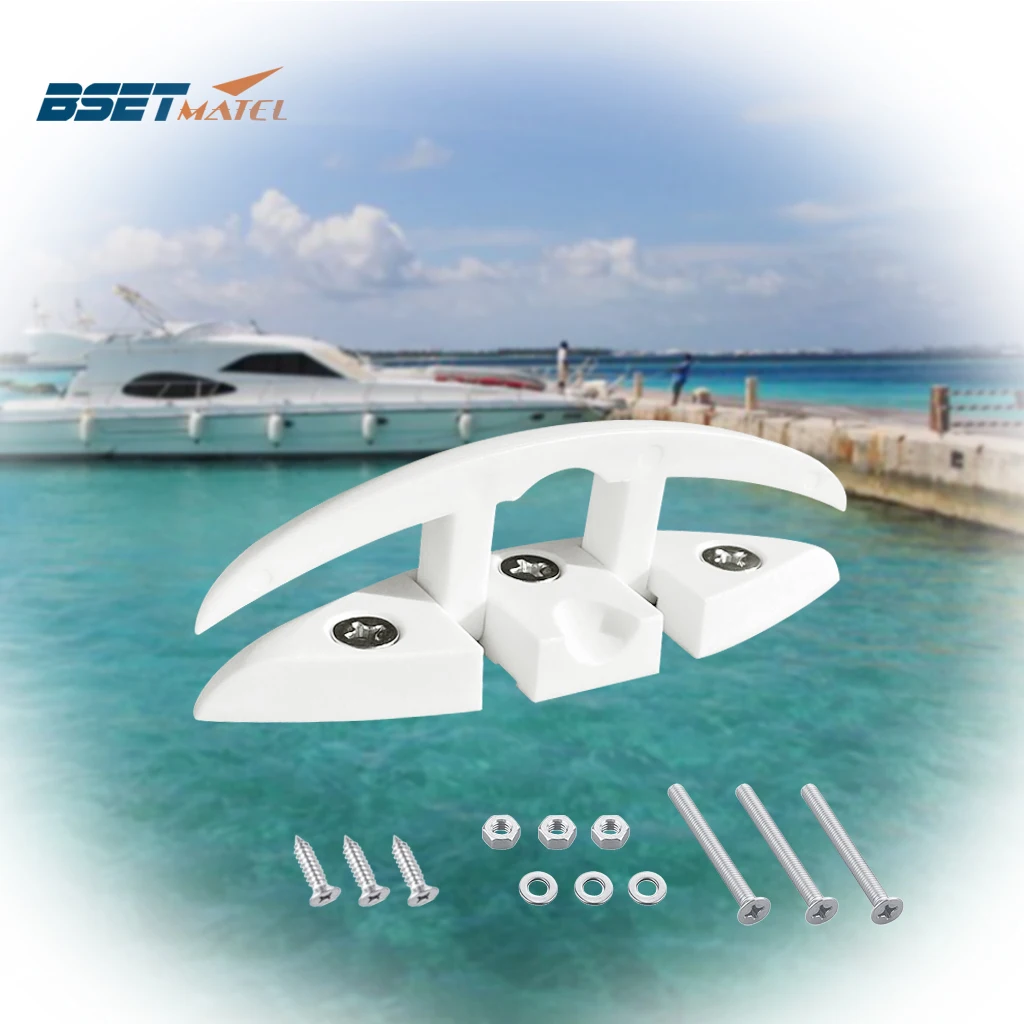 

5inch Nylon Sailboats Flip Up Folding Pull Up Cleat Dock Deck Boat marine Kayak hardware Line Rope mooring Cleat accessories