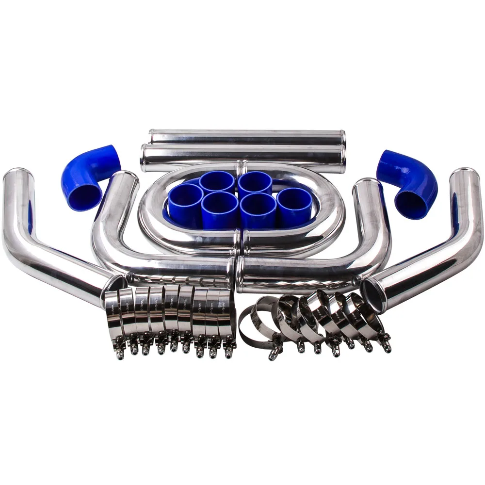 Топ 2 5 дюйма 64 мм алюминиевый турбо интеркулер Трубопроводный комплект