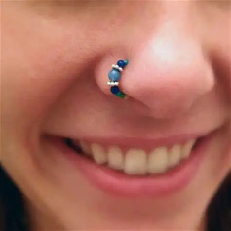 Кольцо для носа из нержавеющей стали искусственное кольцо имитации пирсинга 8 мм