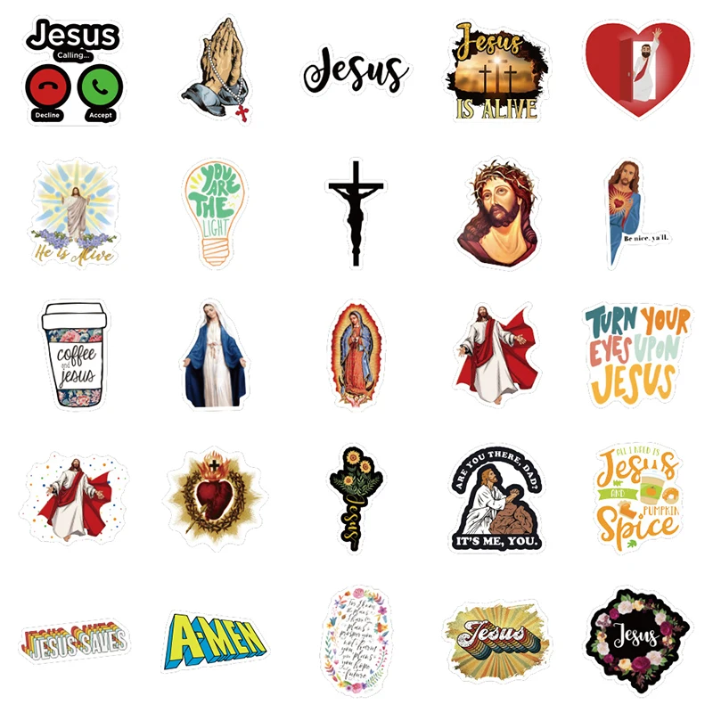 Pegatinas de refranes religiosos para monopat&iacute;n, guitarra, equipaje de viaje, motocicleta, juguete para ni&ntilde;os, 100 Uds.-4