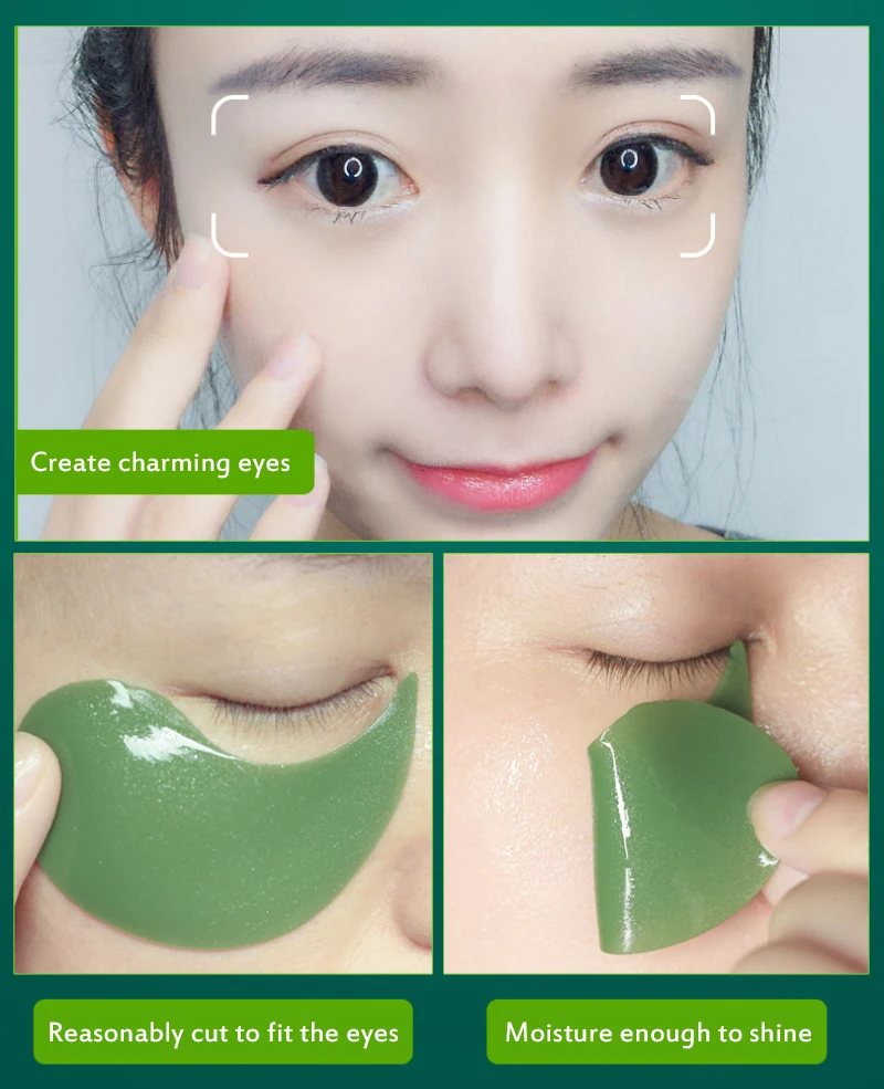 Коллагеновая маска с зелеными водорослями натуральные Увлажняющие гелевые