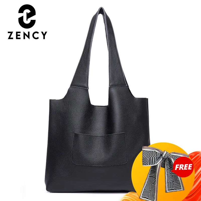 Сумка Zency женская из мягкой натуральной кожи саквояж-тоут большой вместимости