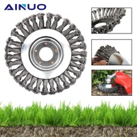 6 steel wire wheel garden weed brush lawn mower grass eater trimmer cutter tool accessories for rusting dust