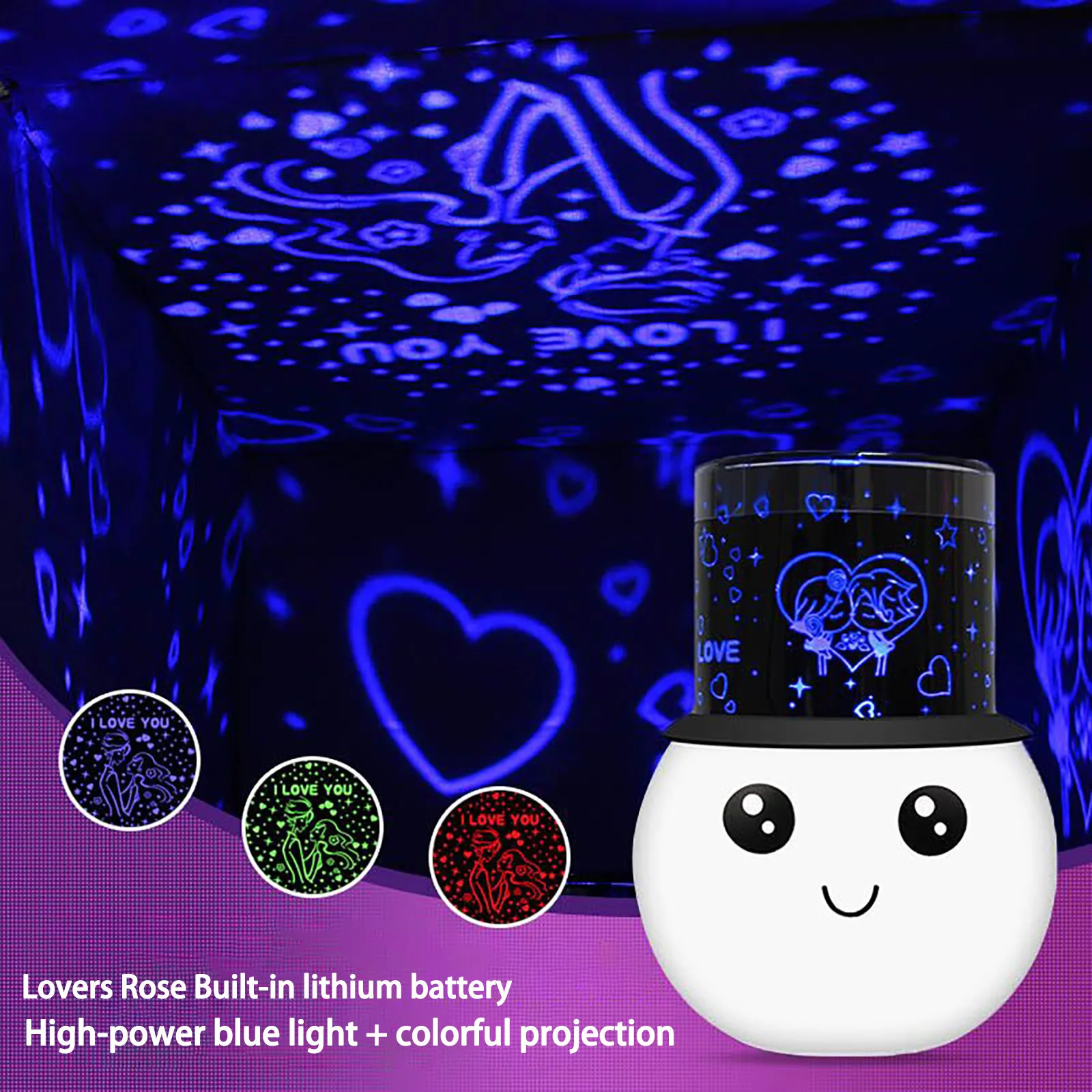 Зарядка через USB ночной Светильник проектор светодиодный Творческий S