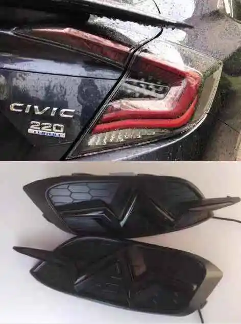 Для Honda Civic задний фонарь дизайн 1 Год Гарантии Заводская Прямая тормоза+ поворот+ сканирование для Civic задние фары - Цвет: smoke with gift