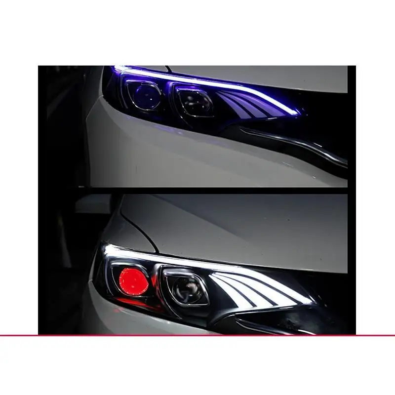Drl Cob автомобилей Neblineros Led Para Авто Assessoires фары передние противотуманные задние Автомобильные фары в сборе 15 16 17 для Honda Fit